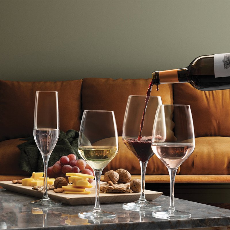 4 CALICI VETRO VINO ROSSO 58 CL