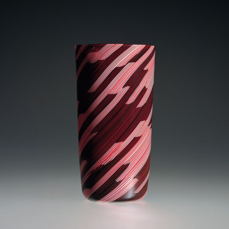 DECORO PALLONCINO VETRO H 19 ROSSO