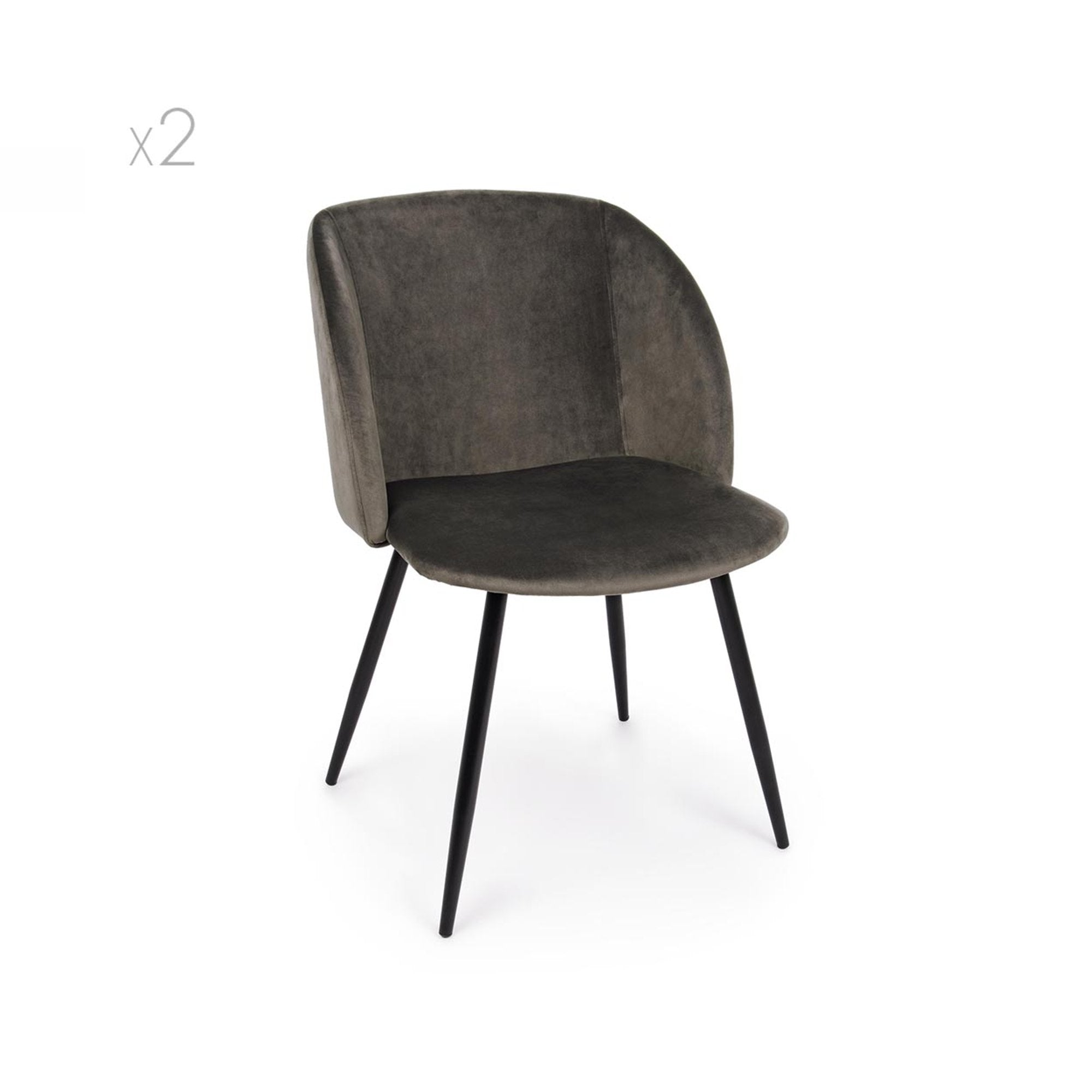 SEDIA CROWN VELVET VISONE