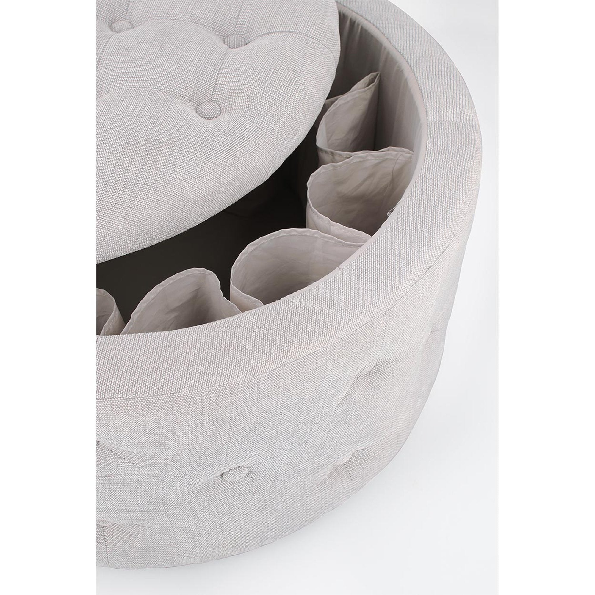 POUF CONTENITORE P/SCARPE ERNESTINE GRIGIO CHIARO