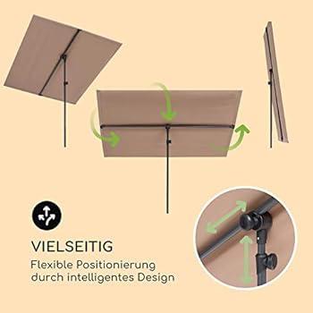 FLEX ROOF OMBRELLONE A PALO CENTRALE 210X150 BIANCO SPORCO