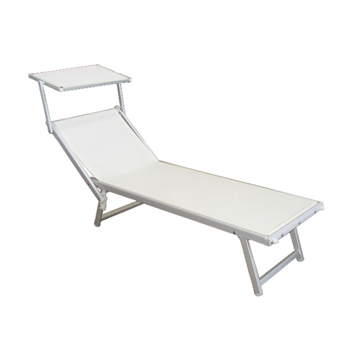 LETTINO ALU/TEXIL. SPIAGGIA MAXI BIANCO