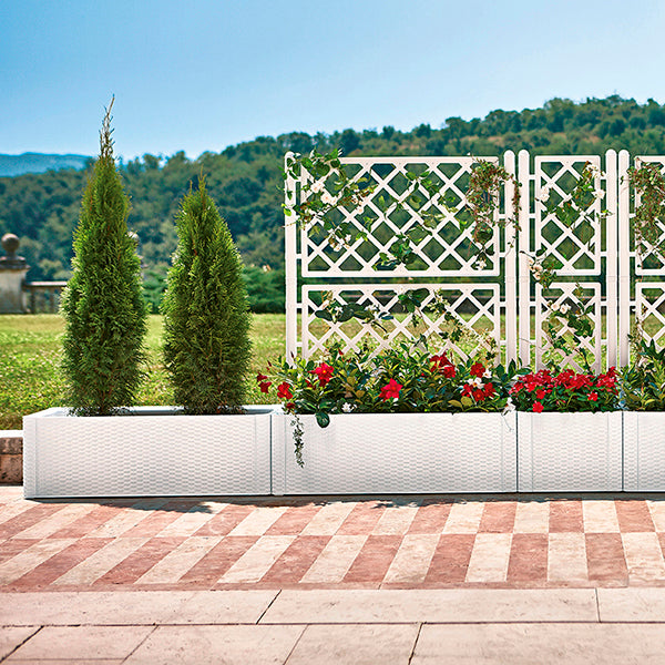 FIORIERA RESINA BIANCA 100X43X142