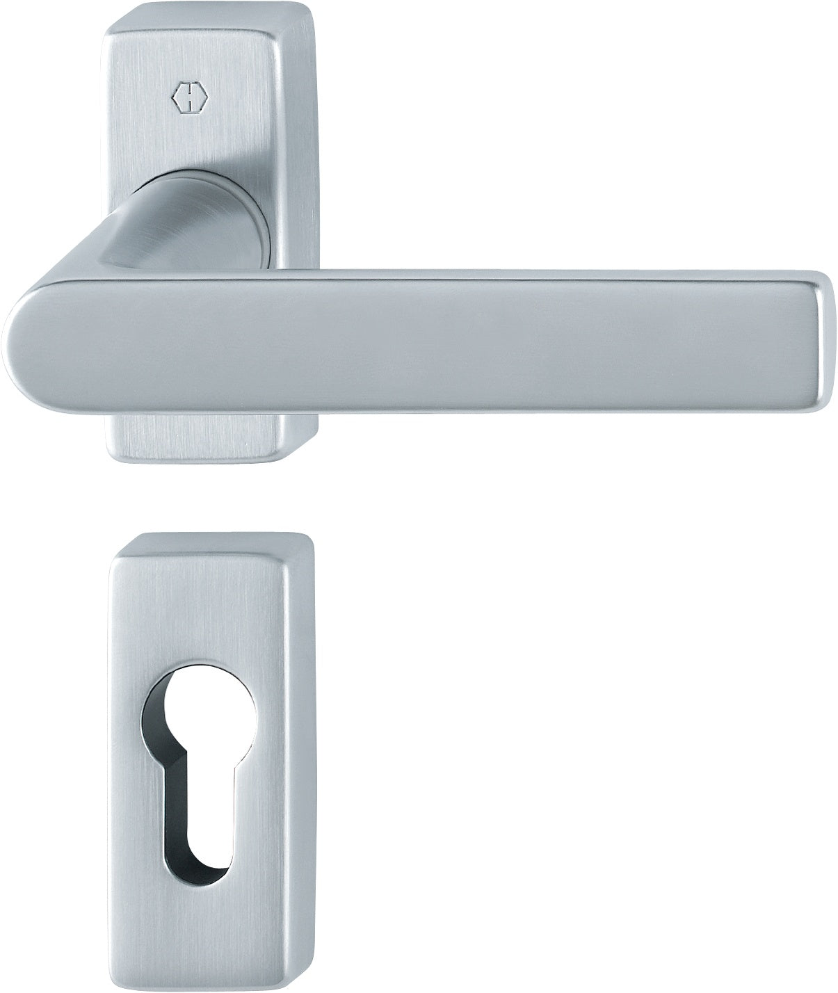 MANIGLIA LOS ANGELES F41-R CROMO SATINATO BOCCHETTA PIATTA QUADRA