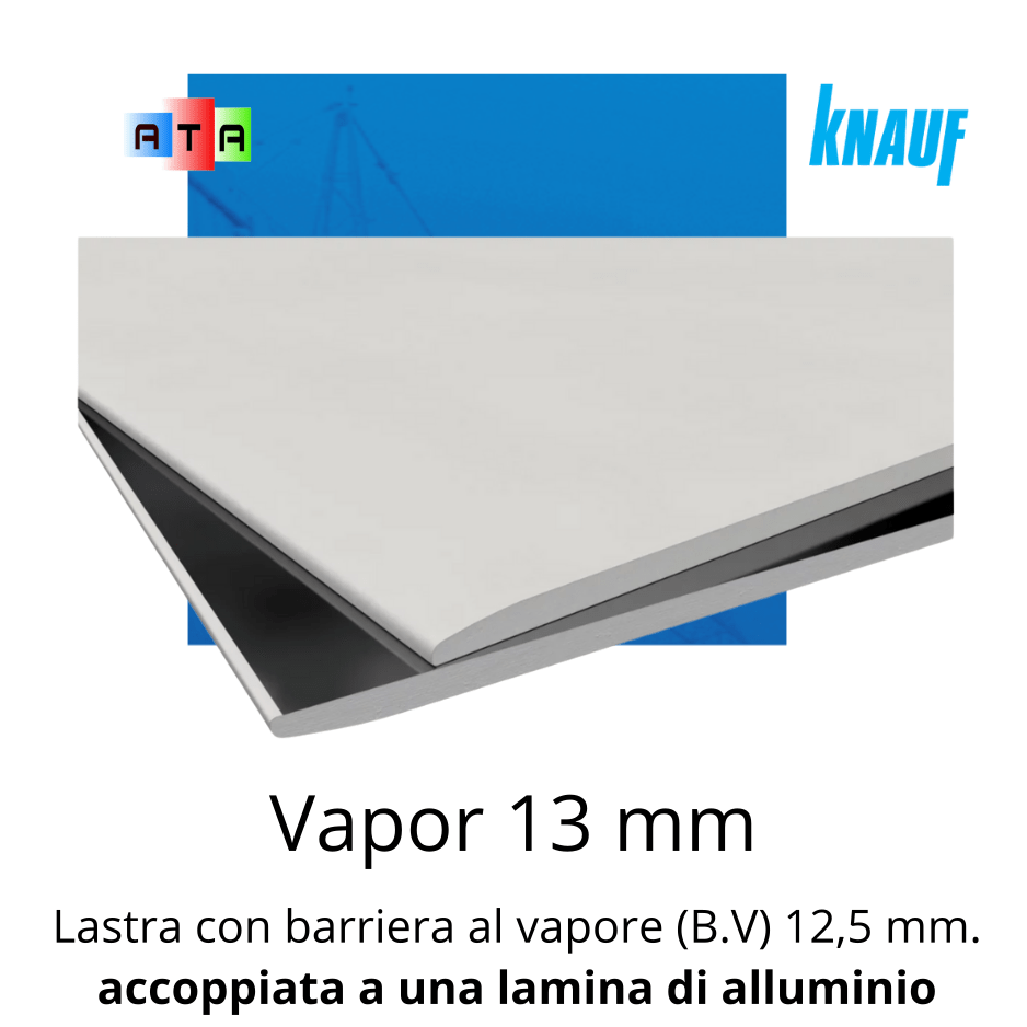LASTRA CARTONGESSO VAPORE 13MM 1200X2000