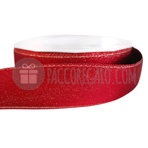 NASTRO DOPPIO RASO 25MM 20 MT ROSSO