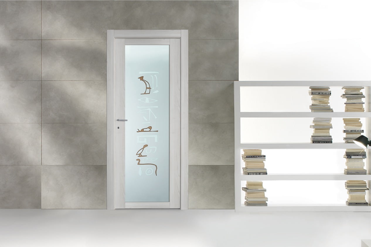 PORTA PANIX VETRO OLMO PERLA