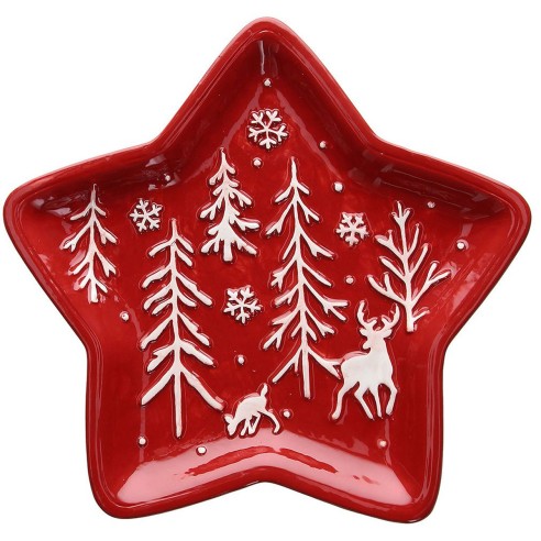 PIATTO STELLA CM 21X20 ROSSO