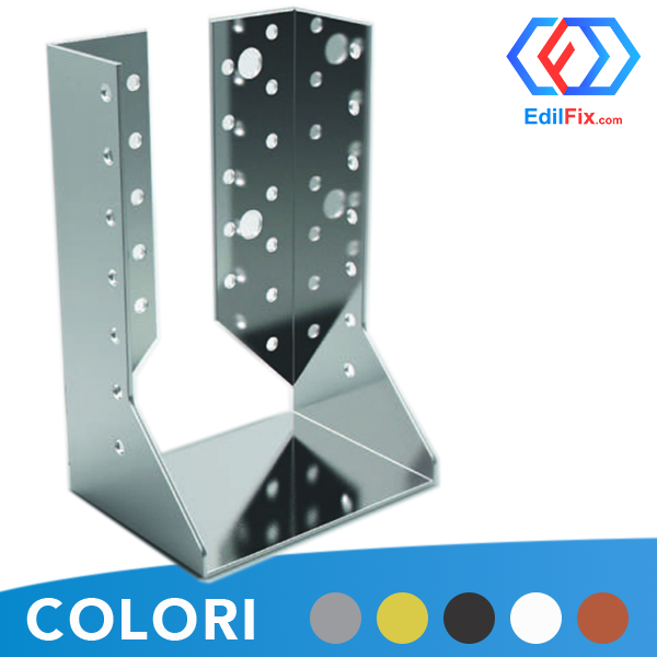 STAFFA U 120X160 ACCIAIO VERN. BIANCO