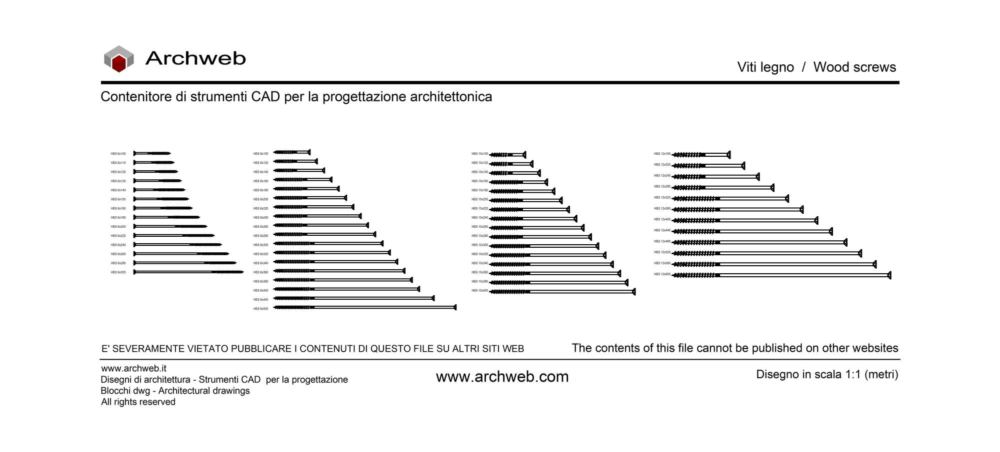 HBS VITE PER LEGNO 10x400