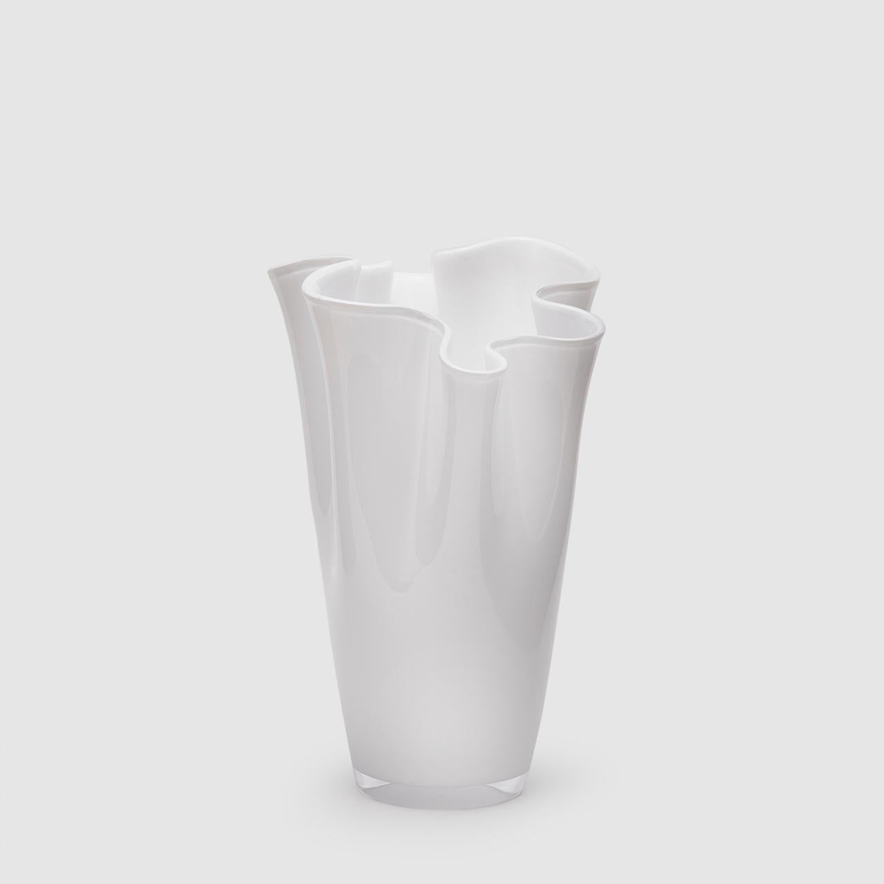 VASO DRAPPO H40 BIANCO