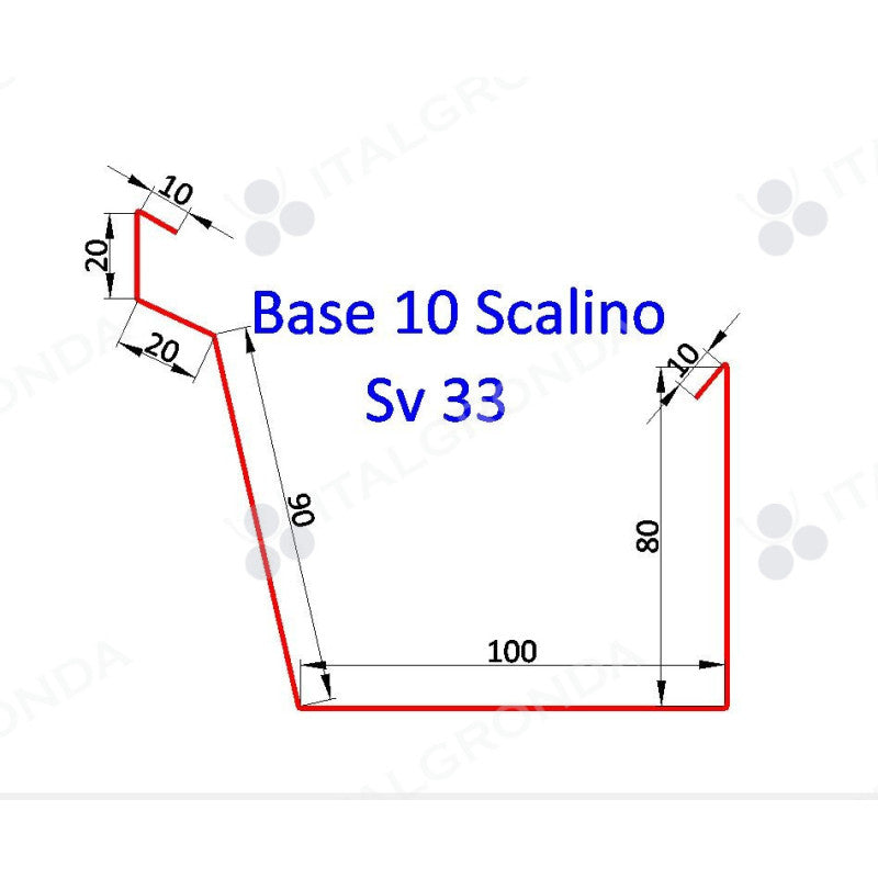 angolo di gronda bianco interno