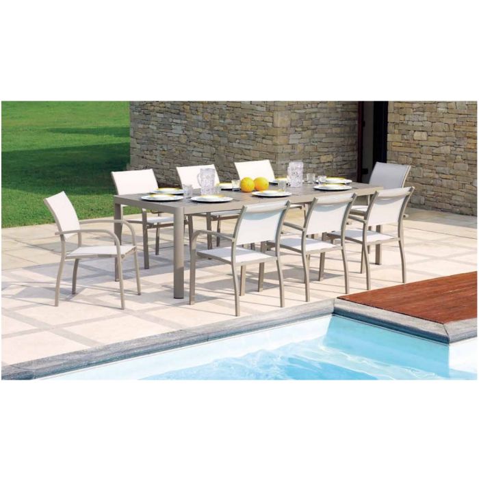 TAVOLO CAPOLIVERI 200/300 ALU TORTORA