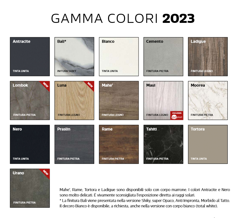 PIANO HPL 10 MM 80X80 BALI EFFETTO MARMO BIANCO