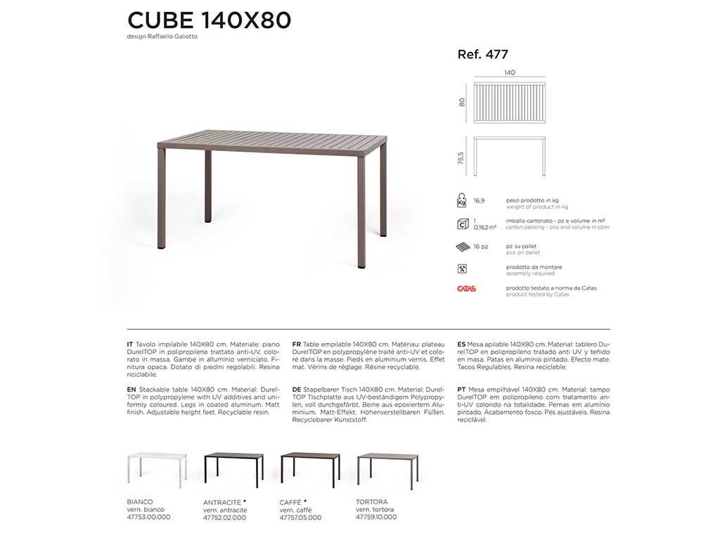 KIT CUBE 140X80 HIGH BIANCO VERN BIANCO