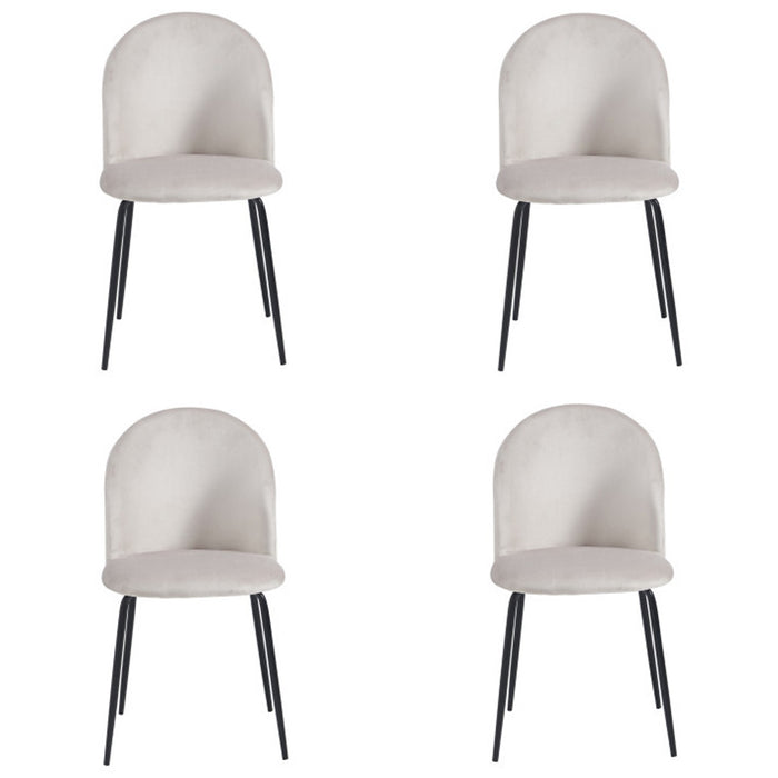 SEDIA BONNIE IN VELLUTO BEIGE