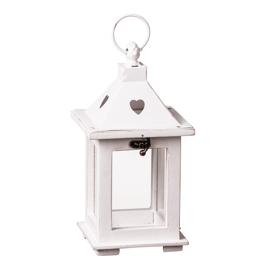 LANTERNA BIANCA METALLO CM 13X13