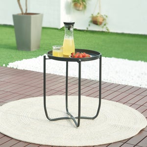 TAVOLINO ROTONDO D.45 FERRO BIANCO