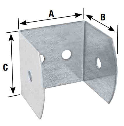 STAFFA U 140X140 ZINCATA