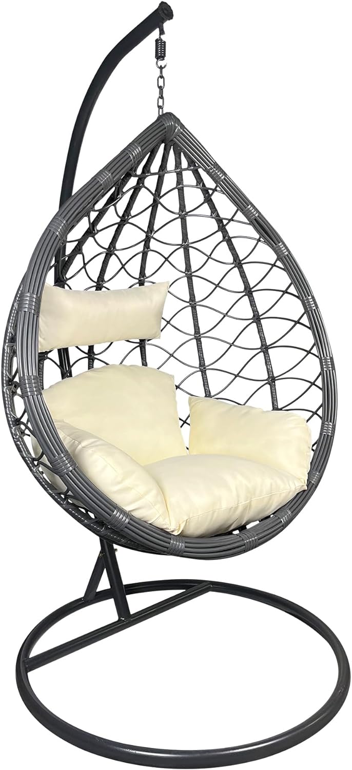 SEDIA SOSPESA RATTAN NERO