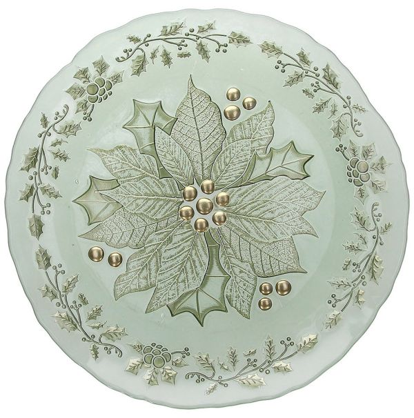 PIATTO ROTONDO CM 33 VERDE NOEL