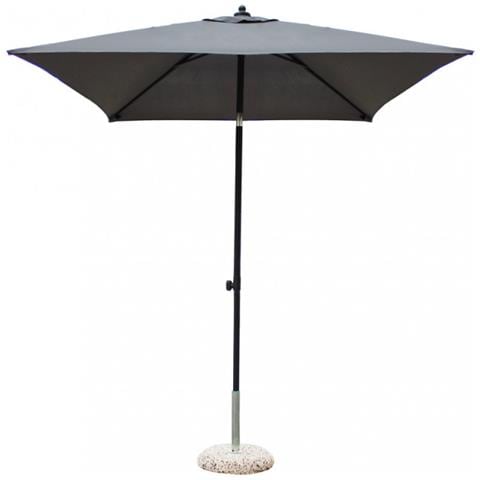 OMBRELLONE NICE NERO P/C 2X2 TELO GRIGIO