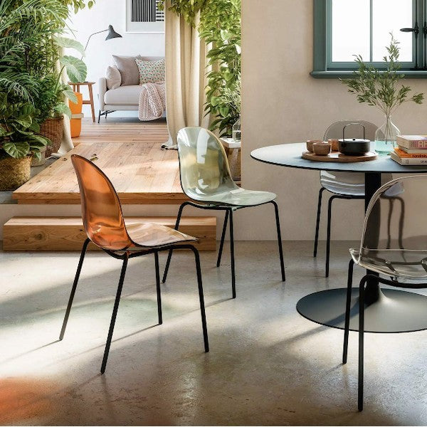 SEDIA ACCADEMY STRUTTURA TORTORA SEDUTA TIMOTRASPARENTE