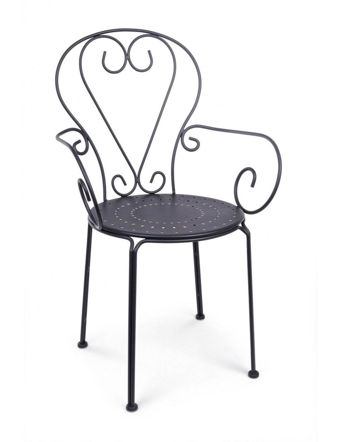 SEDIA CON BRACCIOLO ETIENNE BIANCO