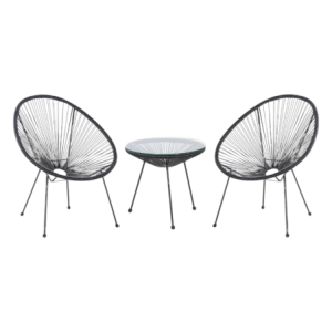 SET FALIRAKI TAVOLO+2 POLTRONE COLORE BIANCO