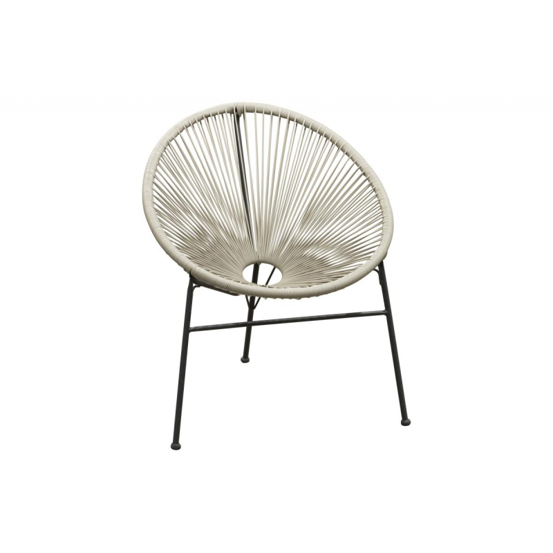 POLTRONA ARKI RATTAN GRIGIO CHIARO